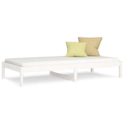 Berkfield Day Bed White 90X200 Cm Solid Wood Pine - thumbnail 2