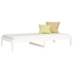 Berkfield Day Bed White 90X200 Cm Solid Wood Pine - thumbnail 3