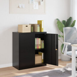 Berkfield File Cabinet Black 79X40X90 Cm Steel - thumbnail 1