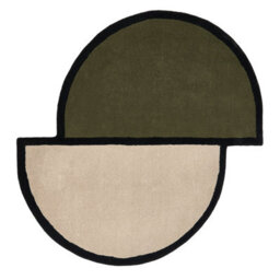 Beliani Rug Sakaro Dark Green 160 Cm Wool - thumbnail 1