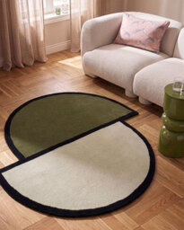 Beliani Rug Sakaro Dark Green 160 Cm Wool - thumbnail 2