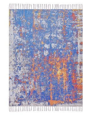 Beliani Handwoven Area Rug Multicolour 140 X 200 Cm Abstract Pattern - image 1