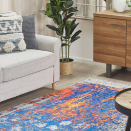 Beliani Handwoven Area Rug Multicolour 140 X 200 Cm Abstract Pattern - thumbnail 2