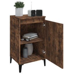 Berkfield Bedside Cabinet Smoked Oak 40X35X70 Cm Engineered Wood - thumbnail 4