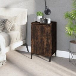 Berkfield Bedside Cabinet Smoked Oak 40X35X70 Cm Engineered Wood - thumbnail 1