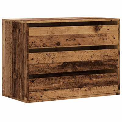 Berkfield Classic Corner Chest Of Drawers Old Wood 80X41X58 Cm Engineered Wood