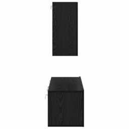 Berkfield Tv Cabinet Set 4 Pcs Black Oak 120 X 30 X 30 Cm Engineered Wood - thumbnail 8