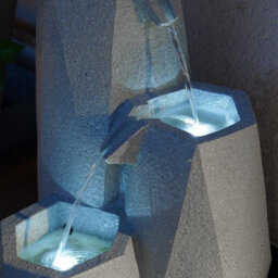 Festive Lights Solar & Plug-In White Serenity Cascading Fountain Led Water Feature - thumbnail 3