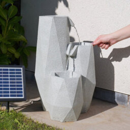 Festive Lights Solar & Plug-In White Serenity Cascading Fountain Led Water Feature - thumbnail 4