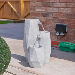Festive Lights Solar & Plug-In White Serenity Cascading Fountain Led Water Feature - thumbnail 5