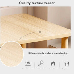 Small 2 Tier Oak Finish Side Table With Shelf Office Bedroom Coffee End Table Yellow - thumbnail 4
