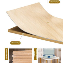 Small 2 Tier Oak Finish Side Table With Shelf Office Bedroom Coffee End Table Yellow - thumbnail 5