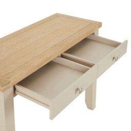 The Furniture Market Cheshire Dove Grey Dressing Table Desk With Two Drawers - thumbnail 5