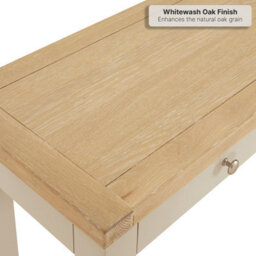 The Furniture Market Cheshire Dove Grey Dressing Table Desk With Two Drawers - thumbnail 4
