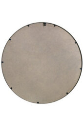 "Mirroroutlet The Fenestra Black Edged Circular Modern Wall Mirror 47"" 120Cm Diameter" - thumbnail 2