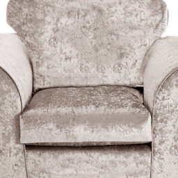 Furnishings For Less UK Crystal Crushed Velvet Fabric Fabric Single Seater Armchair Mink - thumbnail 2