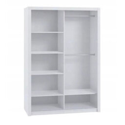 Bono Sz150 Wardrobe With Sliding Doors Mirrors Hanging Rail Shelves Modern Bedroom Storage Artisan Oak - thumbnail 3