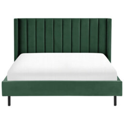 Beliani Bed Velvet Villette 180 X 200 Cm (Eu Super King) Dark Green - thumbnail 5