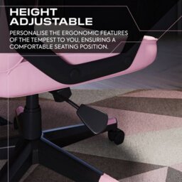 X Rocker Tempest Ergonomic Pc Office Gaming Chair - Grey / Pink - thumbnail 6