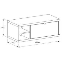 Affine 1100mm Countertop Bathroom Vanity Unit Fluted Basin Sink Wall Hung Lh Shelves Oak - thumbnail 7