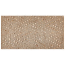 Wyld And Coco Beige Jute Cotton Area Rug 80 X 150 Cm - Handwoven Geometric Flat-Woven Rug - thumbnail 3