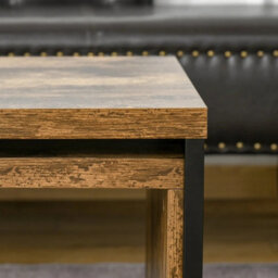 Industrial Nesting Coffee Tables Set Of 2 Rustic Side Tables - thumbnail 5