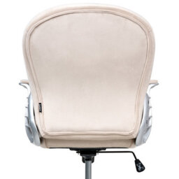 Beliani Desk Chair Princess Velvet Beige - thumbnail 5