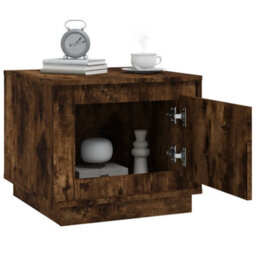 Berkfield Coffee Table Smoked Oak 51X50X44 Cm Engineered Wood - thumbnail 4