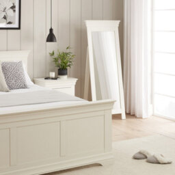The Furniture Market Wilmslow White Painted Cheval Mirror Full-Length - H 1485mm X W 600mm X D 60mm - thumbnail 2