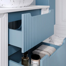 Heze Furniture Noca Bathroom Cabinet 60Cm With Drawers - Baby Blue - thumbnail 4