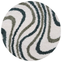 The Rugs Moodi Shaggy Green Rippletide Rug Runner Striped Thick High Pile For Living Rooms, Bedrooms, Hallways, Kitchens - thumbnail 9