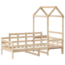 Berkfield Day Bed With Roof Without Mattress 80X200 Cm Solid Wood - thumbnail 3