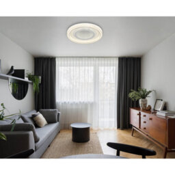 Luminosa Lighting Luminosa Alsuna Integrated Led Semi Flush Ceiling Light White Matt Led Dimmable 2700-6000K Remote Control - thumbnail 8