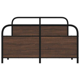 Berkfield Bed Frame Without Mattress 120X190 Cm Small Double Brown Oak Engineered Wood - thumbnail 5
