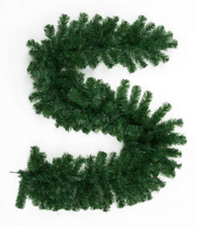 Snowtime Shatchi 2M Pre-Lit Green Christmas Garland Alaskan Pine For Fireplaces - 50 Ice White Leds - thumbnail 2