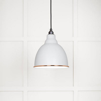 From the Anvil White Gloss Brindley Pendant In Flock - image 1