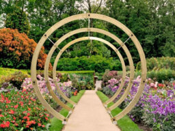 Edecks Flower Walk Circle Walkway Wooden Garden Pergola (W 2580mm X D 2280mm) With Bolt Down Anchors - thumbnail 3