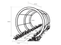 Edecks Flower Walk Circle Walkway Wooden Garden Pergola (W 2580mm X D 2280mm) With Bolt Down Anchors - thumbnail 4