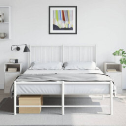 Berkfield Bedside Cabinets 2 Pcs White 34.5X39X62 Cm Steel - thumbnail 1