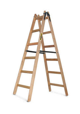 Drabest 2X6 Wooden Household Ladder 150 Kg - image 1