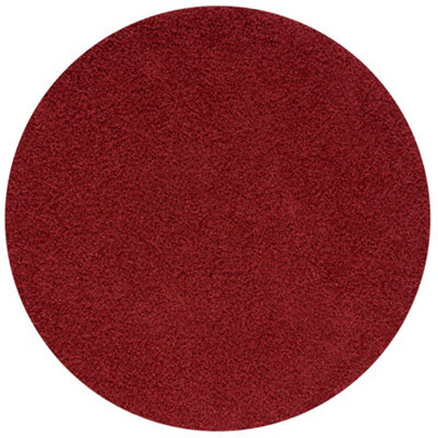The Rugs Red Soft Plain Design Fluffy Shaggy Rugs And Runners High Pile Living Room Kitchen Hallway 380 - image 1