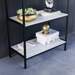 Lassic Vida Designs Brooklyn Grey 4 Tier Bookcase Industrial Freestanding Shelving Unit (H)1110mm (W)600mm (D)300mm - thumbnail 4