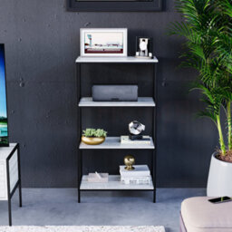 Lassic Vida Designs Brooklyn Grey 4 Tier Bookcase Industrial Freestanding Shelving Unit (H)1110mm (W)600mm (D)300mm - thumbnail 5