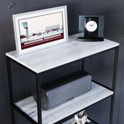 Lassic Vida Designs Brooklyn Grey 4 Tier Bookcase Industrial Freestanding Shelving Unit (H)1110mm (W)600mm (D)300mm - thumbnail 3