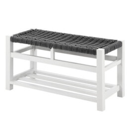 Livivo Habi Hallway Shoe Bench Grey White Storage Bench - thumbnail 1