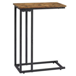 Levede Side Table C Shape Sofa Side Table Bedside Table 45Kg Burnt Finish - thumbnail 2