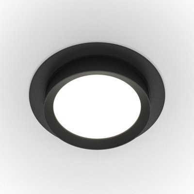Luminosa Lighting Luminosa Maytoni Hoop Round Recessed Downlight Black Gx53 - image 1