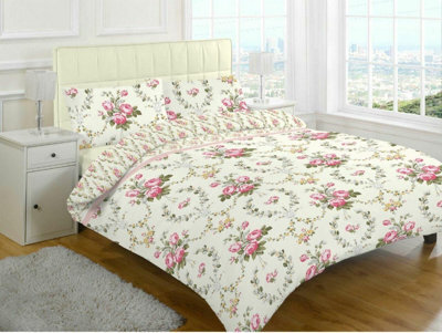 Homes & Linen Blossom Duvet Quilt Cover Polycotton Luxury Printed Bedding Set & Pillowcases