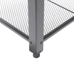Beliani Industrial Coffee Table - Dark Brown Chipboard Top, Black Powder-Coated Iron Frame, Rectangular 106 X 60 X 46 Cm - thumbnail 6