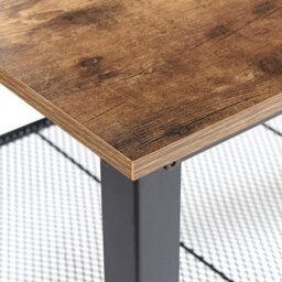 Beliani Industrial Coffee Table - Dark Brown Chipboard Top, Black Powder-Coated Iron Frame, Rectangular 106 X 60 X 46 Cm - thumbnail 5